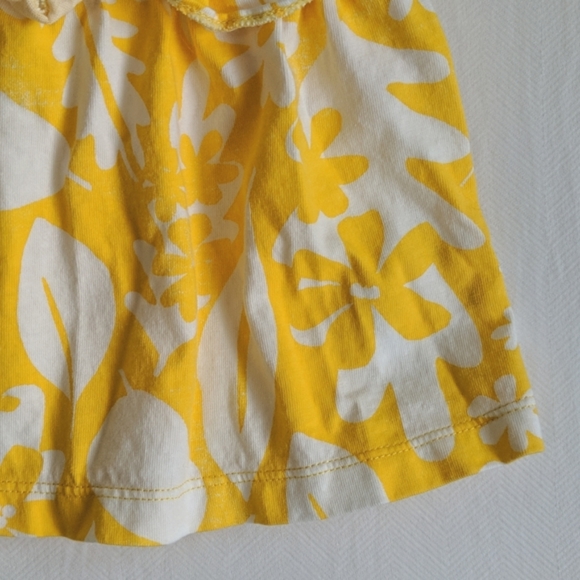 carter's bold yellow floral print sleeveless top 18 months - Picture 3 of 6